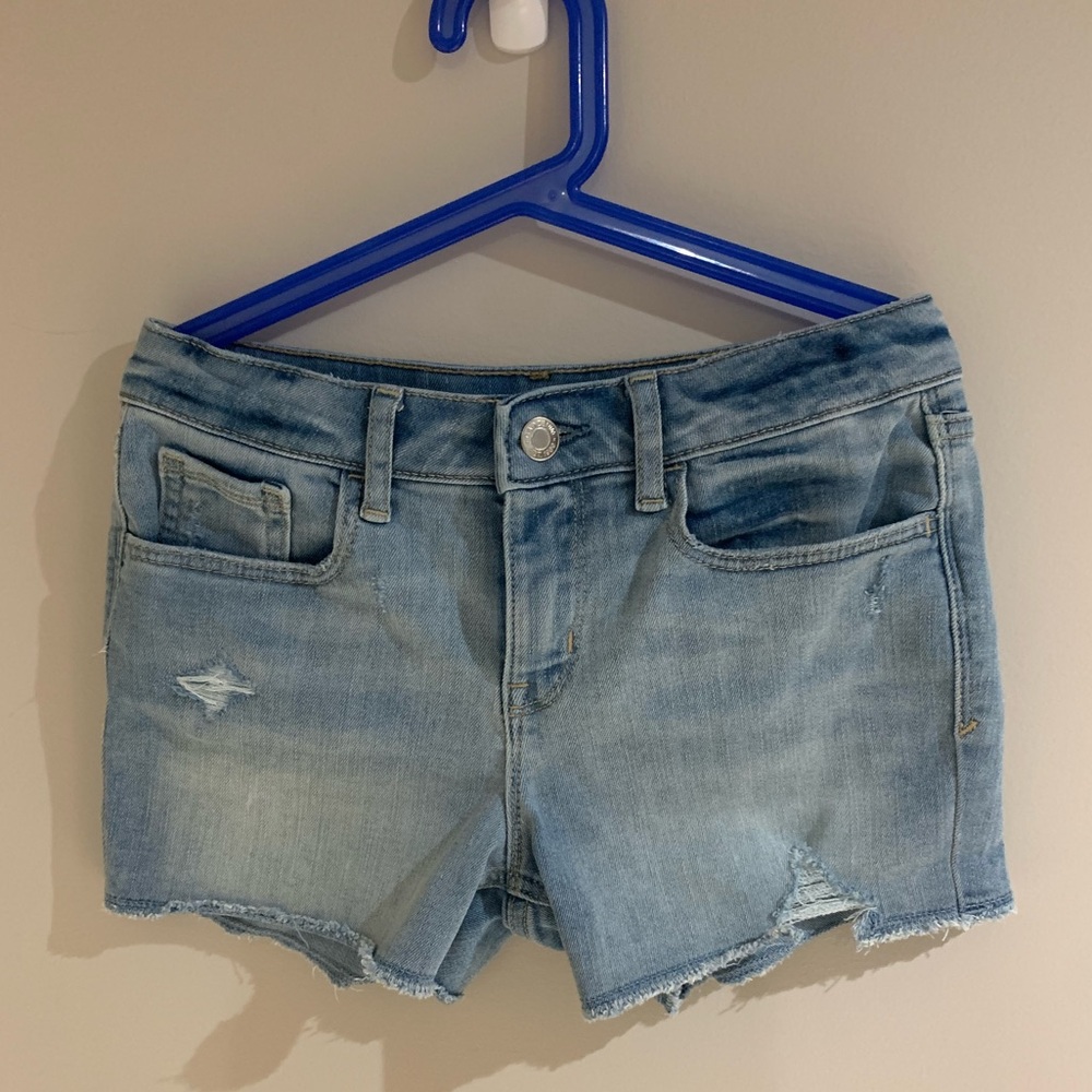 Gap Kids Distressed Denim Shortie Shorts - Size US 12